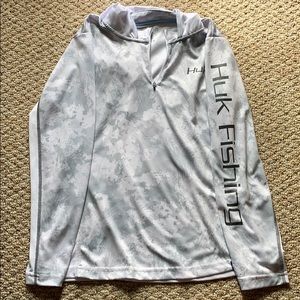 Huk Fishing hooded half zip 🎣